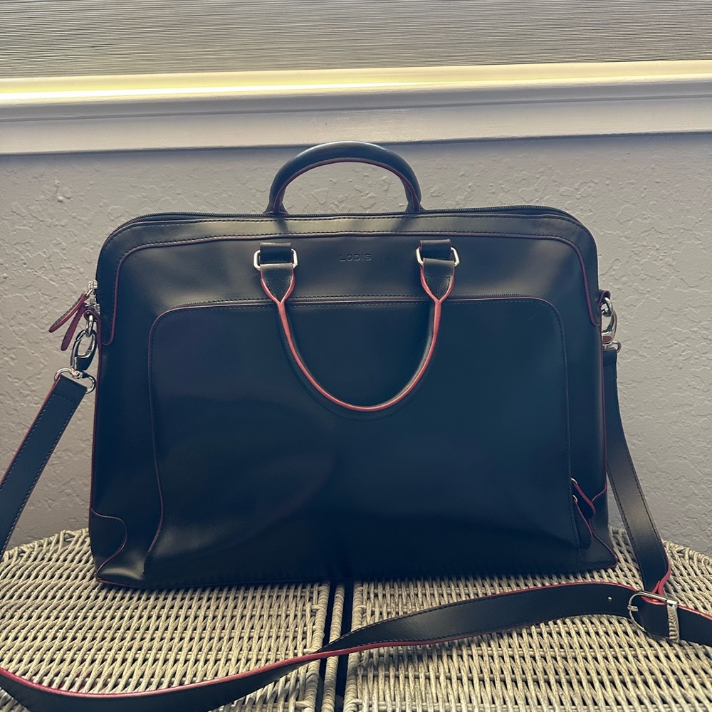 GUC Lodis Black and Red Laptop Bag